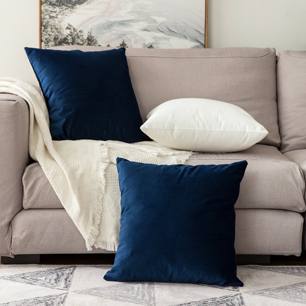 Amazon Hot Nordic Instagram Style Solid Color Velvet Pillow Cover Velvet Textured Sofa Netherlands Velvet Cushion Cover