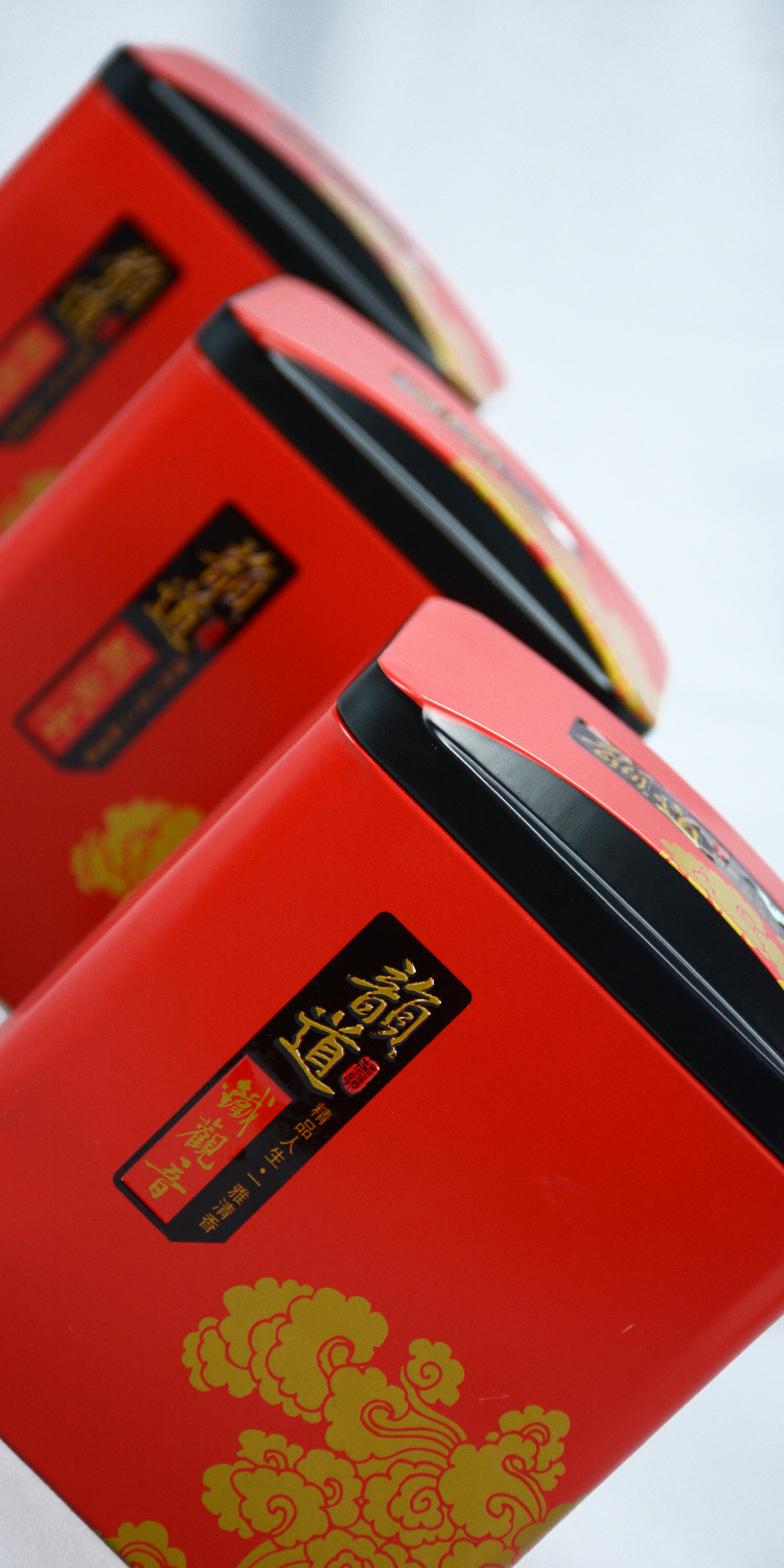 包邮173韵道铁观音包装盒马口铁茶叶罐铁罐铁盒子金属小茶罐批发