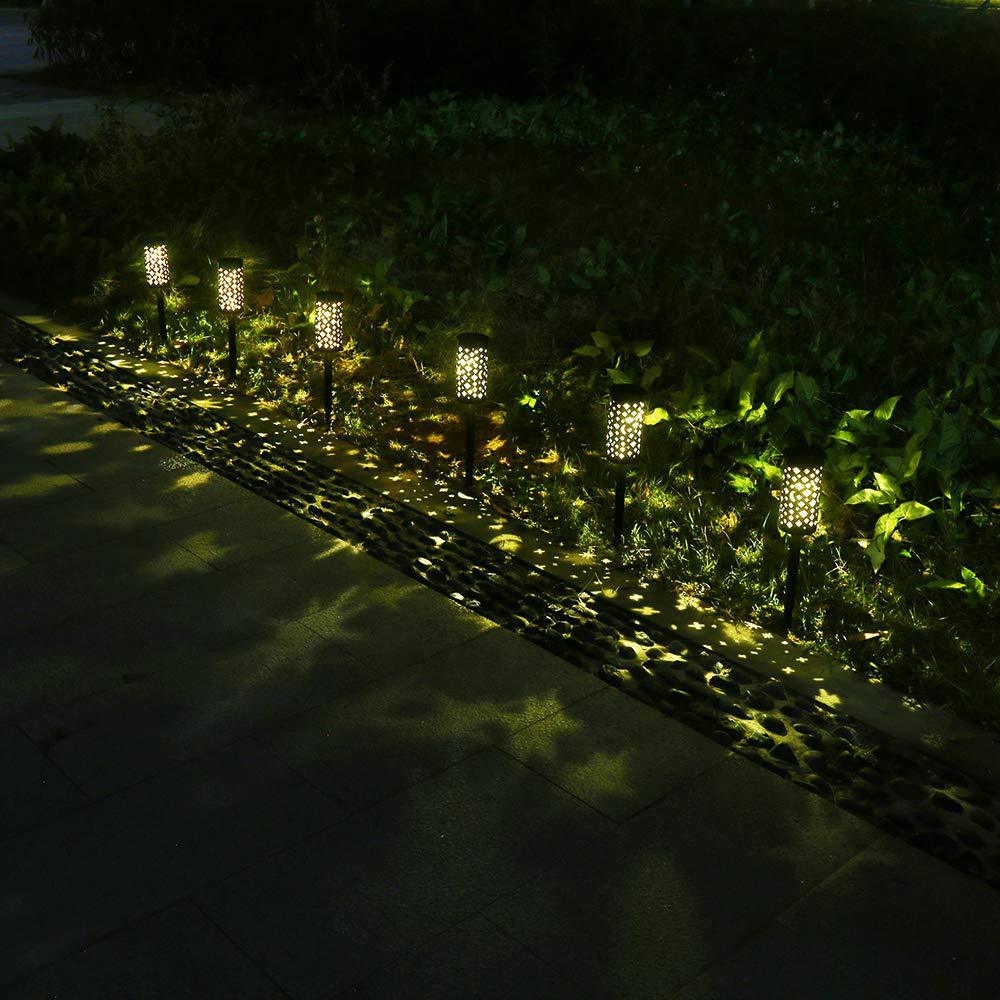 跨境太阳能铁艺地插草坪灯镂空星星月亮造型花园灯可挂可地插摆件