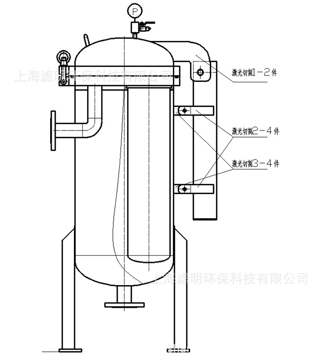 厂家促销 高精度快开多袋式过滤器 结构合理 开盖方便 耐压力更高