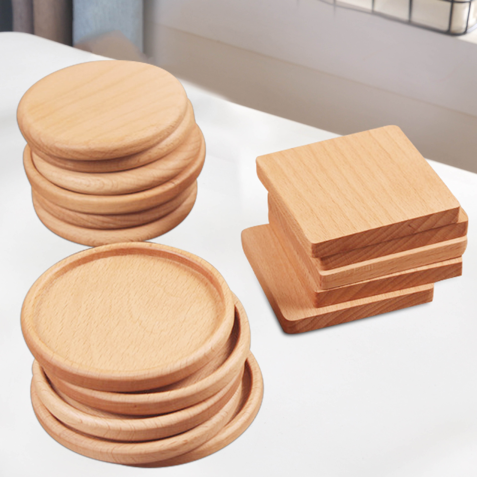 榉木方形茶杯垫 木质创意简约餐垫锅垫 黑胡桃木功夫茶道茶杯垫