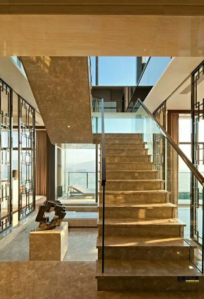 天然大理石波斯灰用于栏杆服务台面窗台板踢脚板地砖