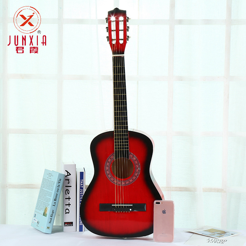 SOURCE Factory Wholesale 34-Inch Wooden Guitar Children Beginners Practice Guitar Playing Toys Entry-Level Wooden Guitar