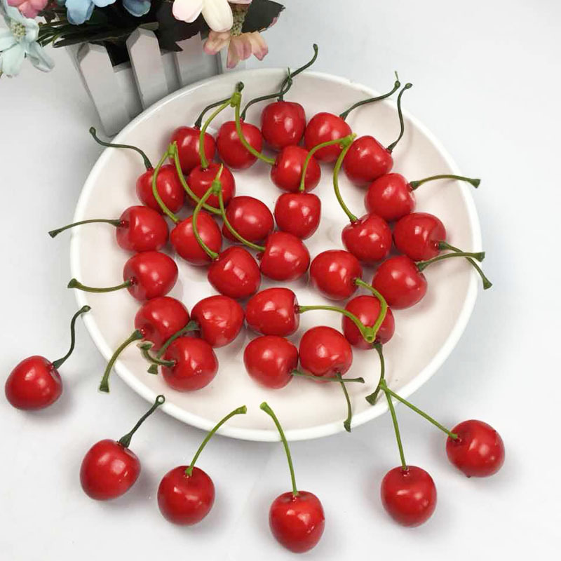 仿真水果樱桃车厘子泡沫模型摄影拍摄道具家居装饰橱窗展厅摆设