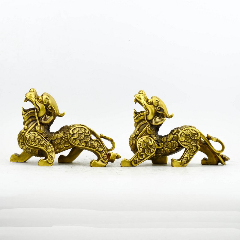 批发精工纯铜 貔貅摆件 金钱兽 开业礼品工艺品怪兽一对摆设