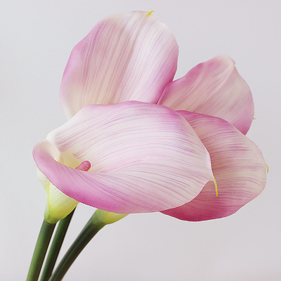 大枝逼真仿真马蹄莲手感花pvc家居客厅软装花艺餐桌装饰花卉假花