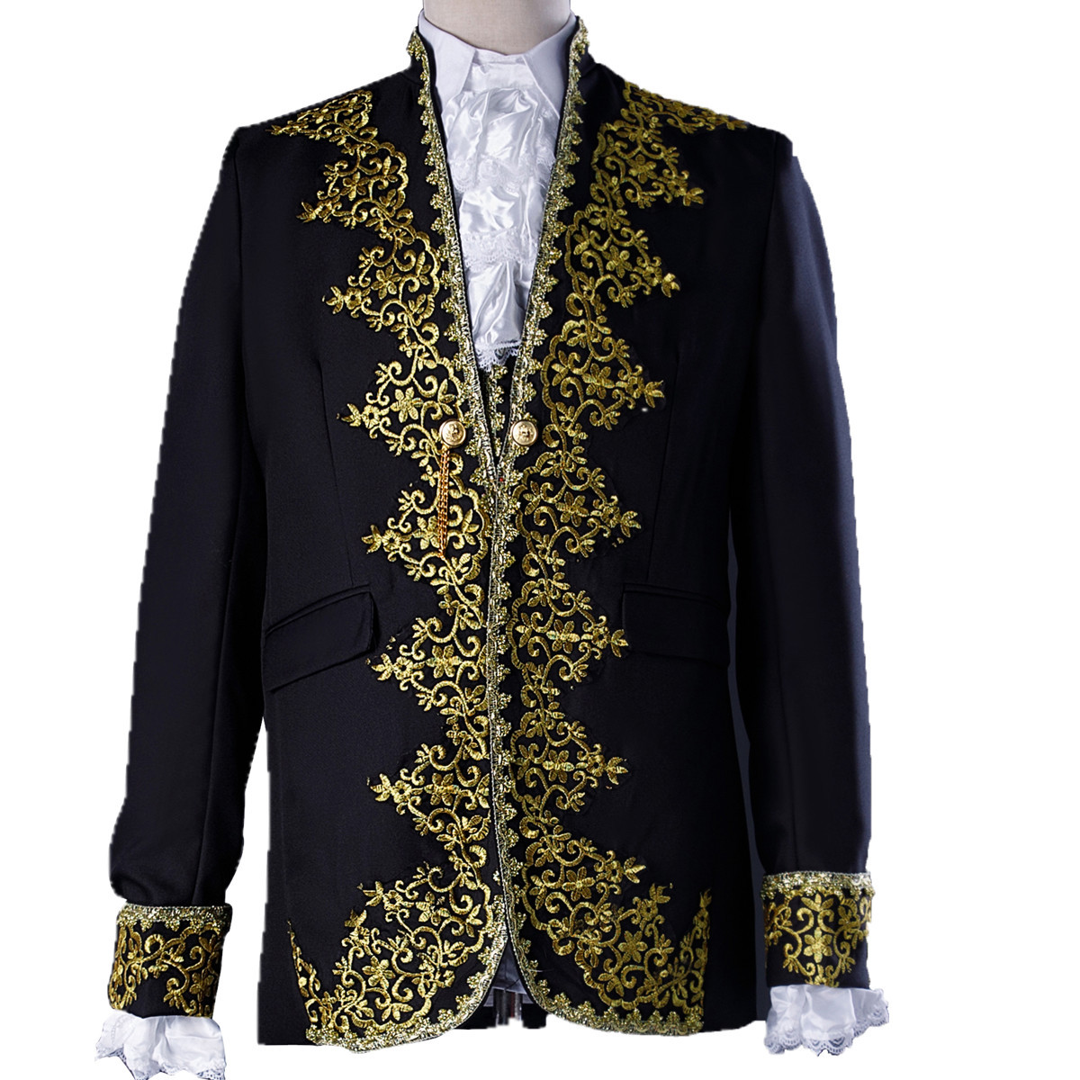22欧洲镶金宫廷表演服装男士影楼主题舞台话剧年会主持演出服礼服