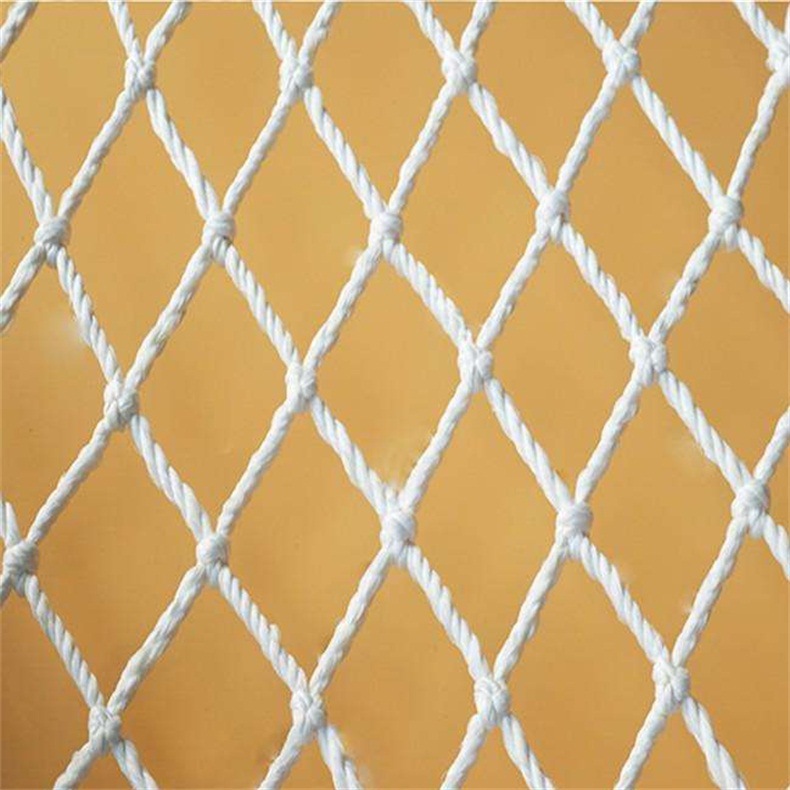 厂家供应平柜高柜安全防护网白色绳网2.3x2.4米尺寸有检测报告