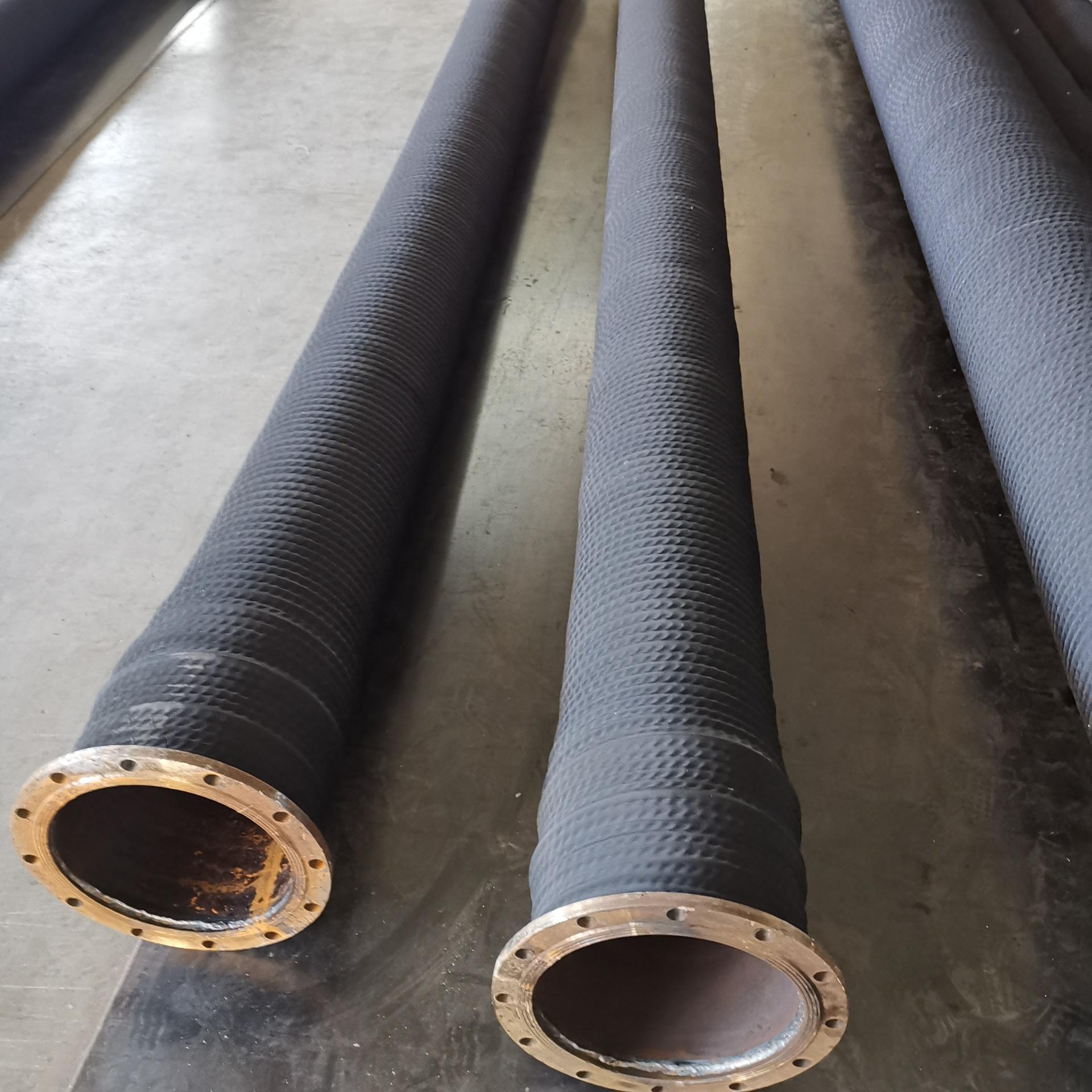 鑫马厂家直销大口径泥浆管螺旋钢丝法兰橡胶管钢丝骨架缠绕胶管