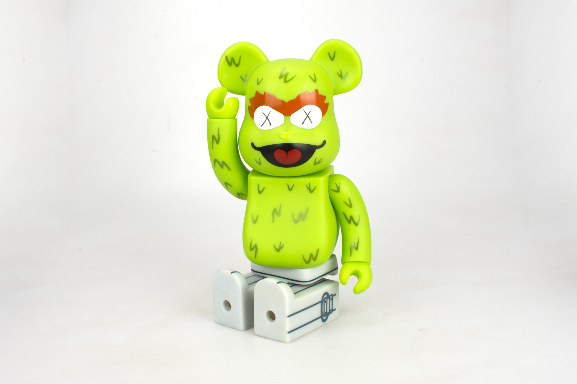 bearbrick400%暴力熊手办积木熊模型客厅摆件关节可动办公摆件