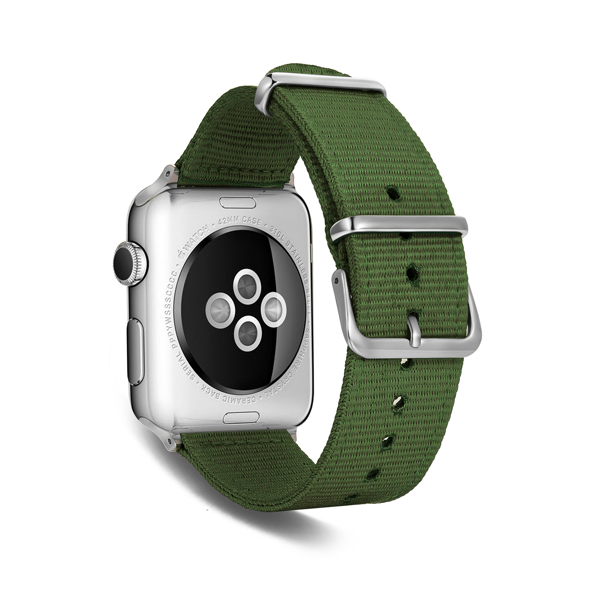 适用于苹果尼龙表带applewatch5代手表帆布彩虹条纹国旗表带