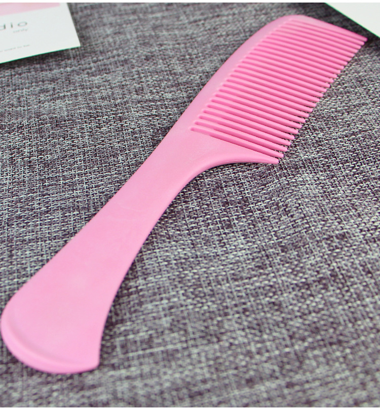 家用粉色磨砂梳子碳钢顺发梳防静电加厚梳齿圆润不伤发环保材质梳