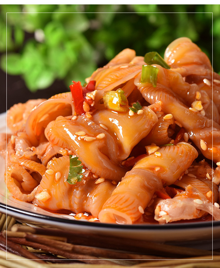 凉拌香辣鹅唇椒香雁唇雁鹅唇酒店饭店用特色半成品凉菜开袋即食