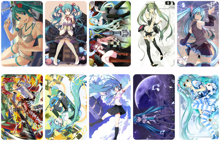 二次元 初音 磨砂卡贴各类动漫游戏周边