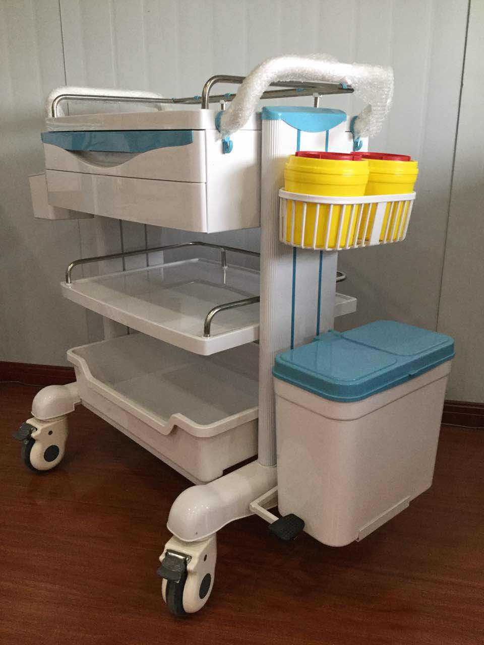 医用豪华治疗送药车 手推车 abs治疗急救车 新型护理治疗车