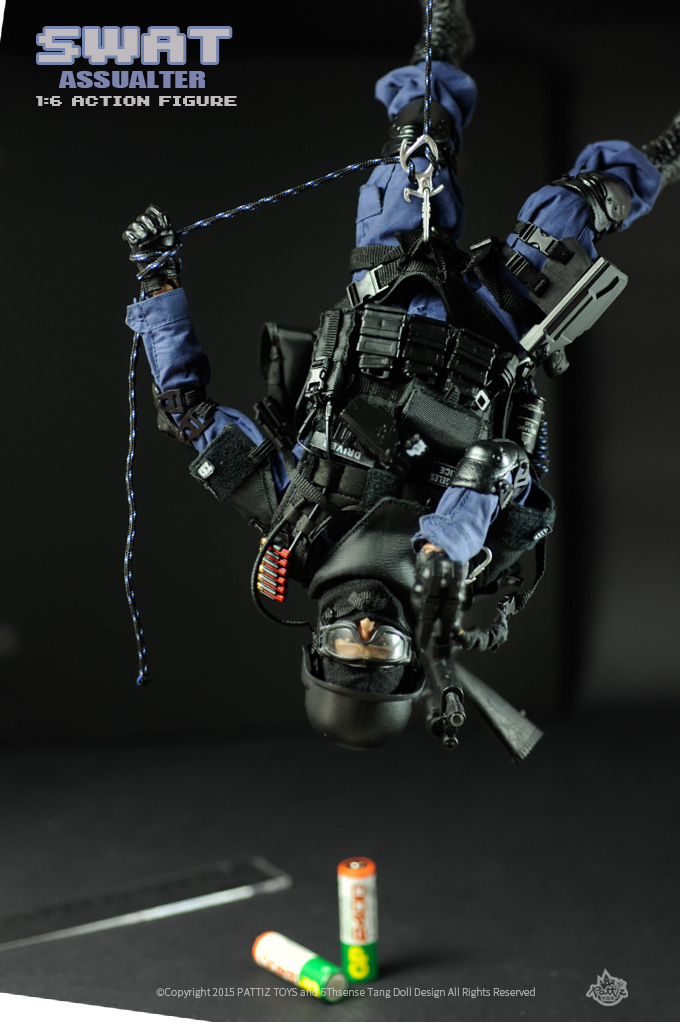 pattiz仿真工艺军事关节人偶 1/6比例te警swat兵人模型玩具