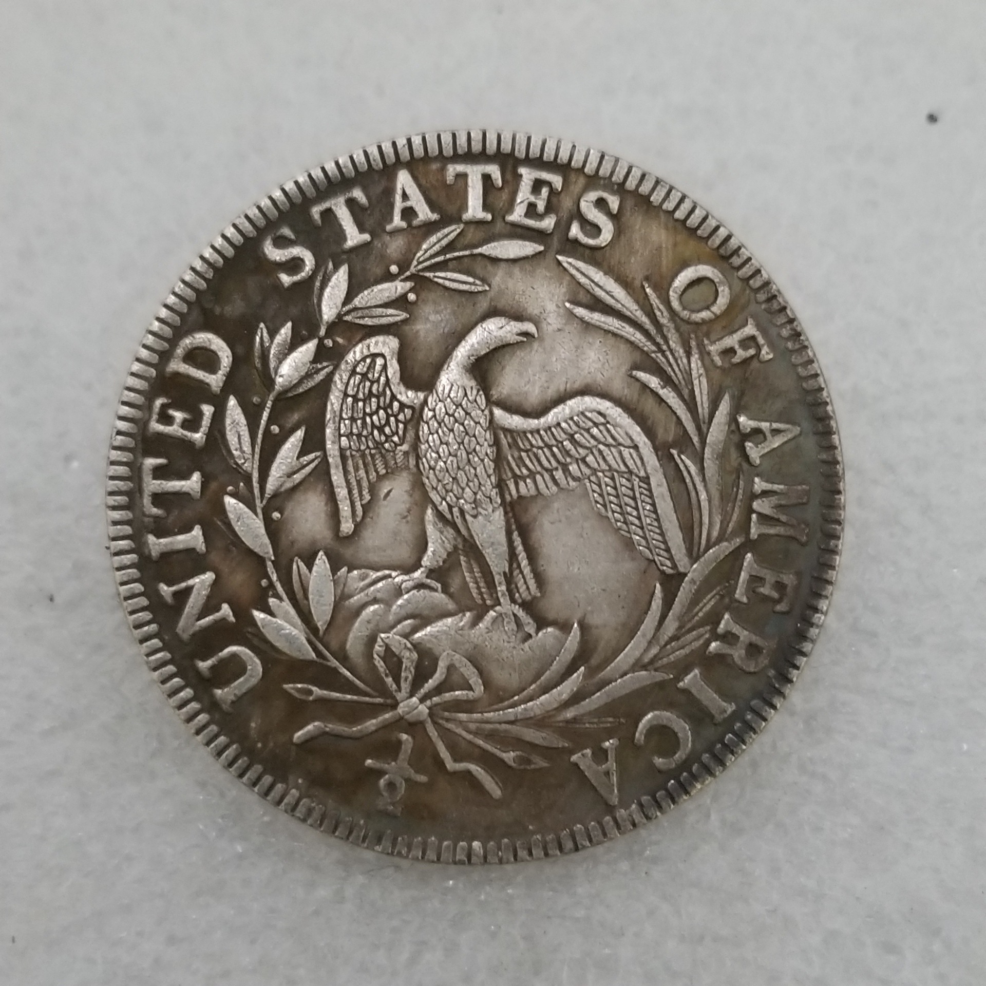 仿古工艺品美国1797年黄铜镀银做旧银元银圆外贸收藏#3498