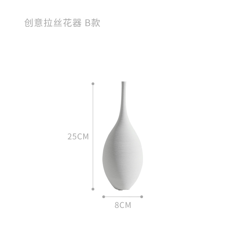 Jingdezhen Zen Drawing Art Vase Ceramic Decoration Living Room Entrance TV Cabinet Sample Room Decoration