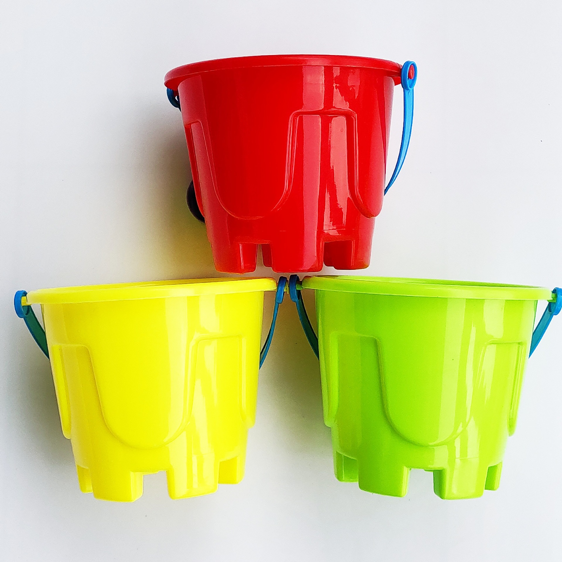 儿童海滩玩具套装 中号城堡沙滩桶 2027铲沙桶套装跨境