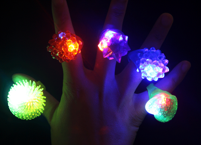 荧光棒儿童发光玩具批发荧光戒指酒吧舞会闪光夜光莹光手指灯道具