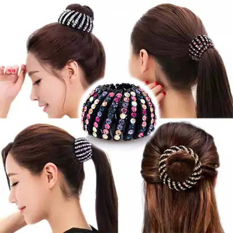 Lazy Hairpin Headdress Bun Clip Zama Tail Buckle Hairpin Bird's Nest Hair Ring Updo Hair Claw Korean Ornament Female