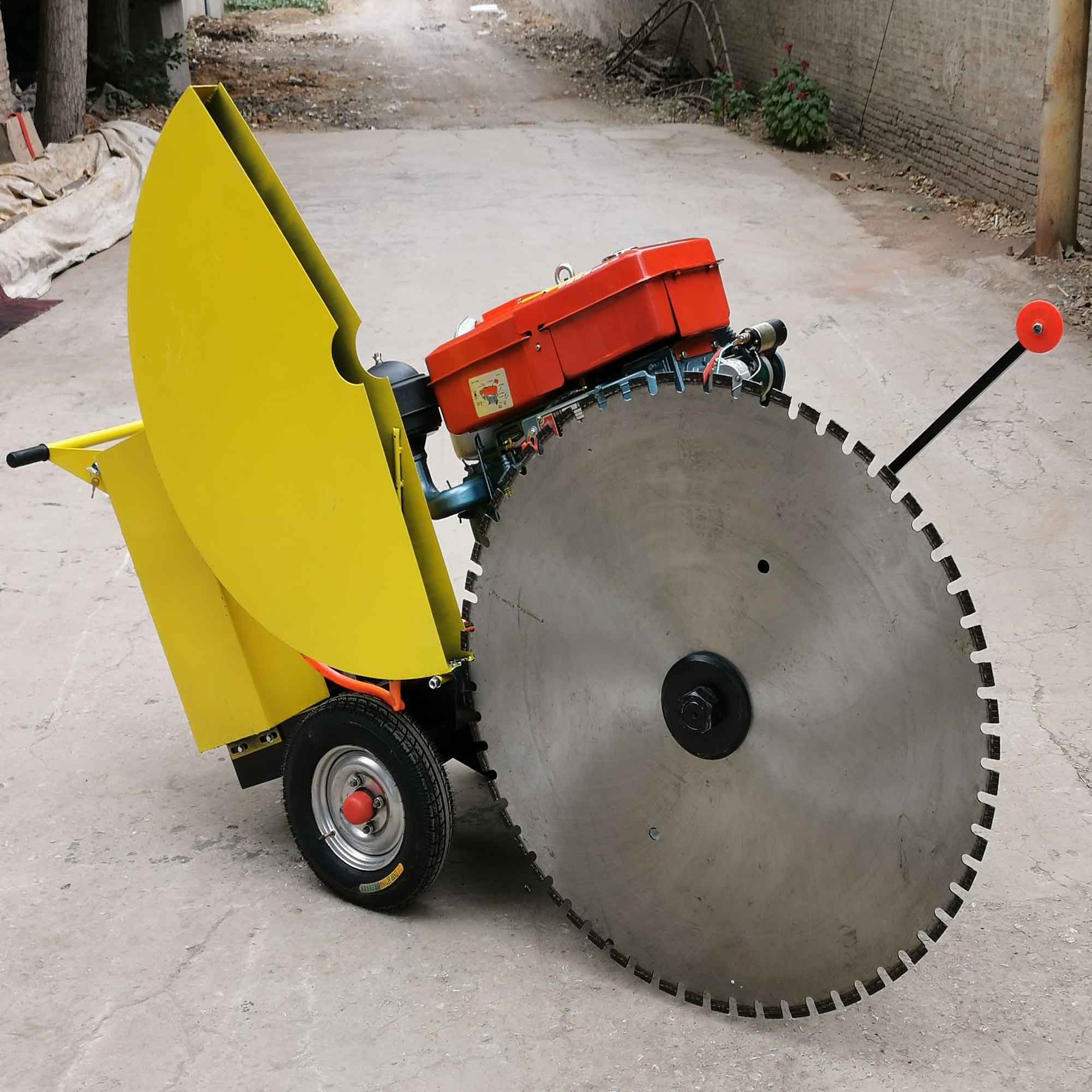 手推式电动1米切割机 百一牌加大水箱15千瓦路面切割机快速高速
