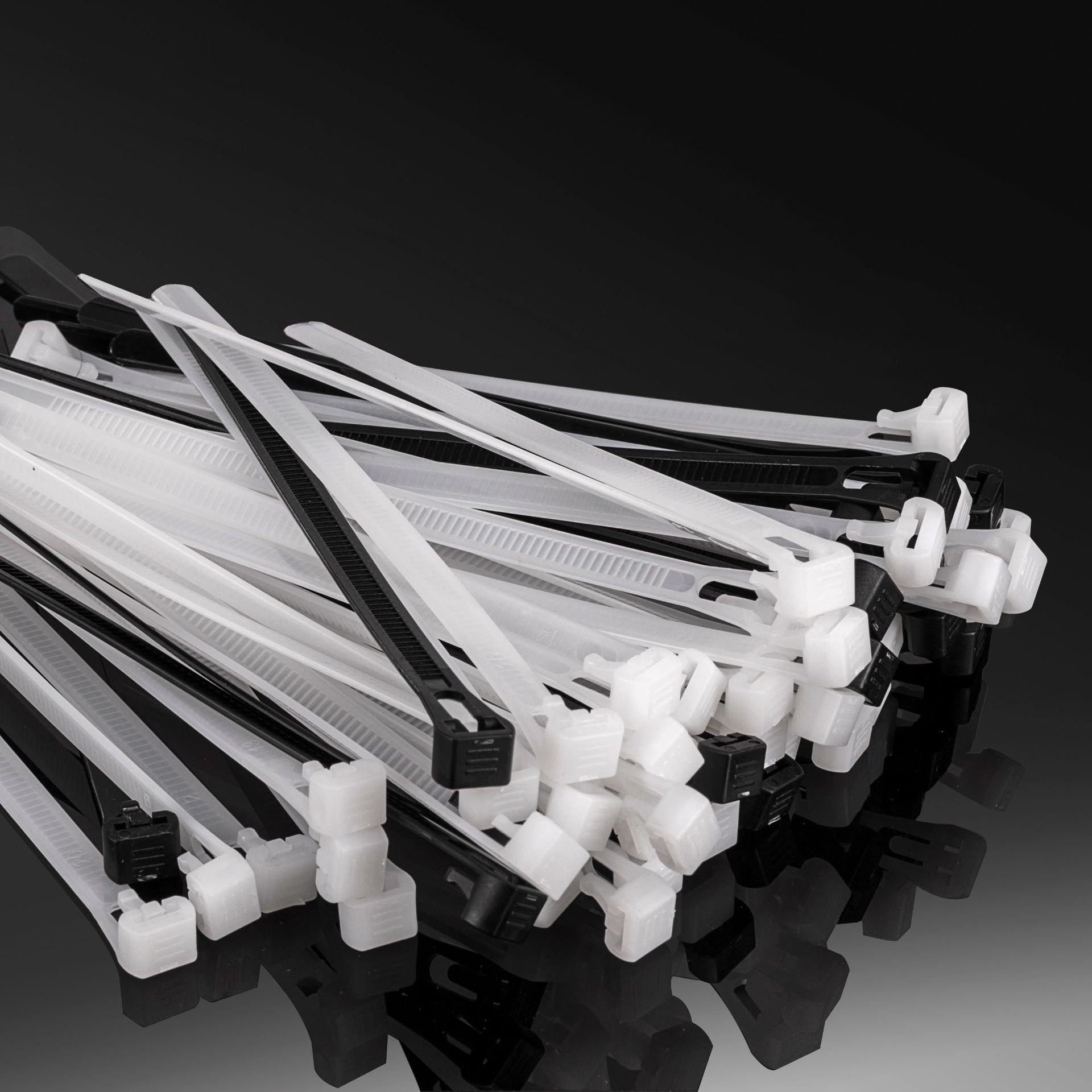 尼龙扎带重复用线束固定卡扣100条捆绑大号缎可松式活扣8*300mm