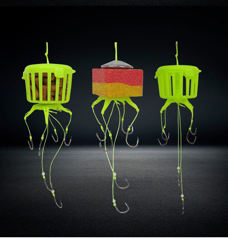 抛竿海竿鲢鳙钩钓组翻版勾套装方块钩钓大头鱼笼子水怪渔具垂钓