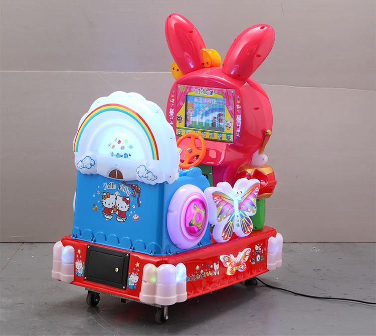 新款扫码摇摇车儿童投币水晶兔瑶瑶电动玩具家用超市带音乐摇摆机