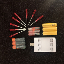 五号七号电池3节拍3的倍数充电电池充电器螺丝刀赠品一件代发