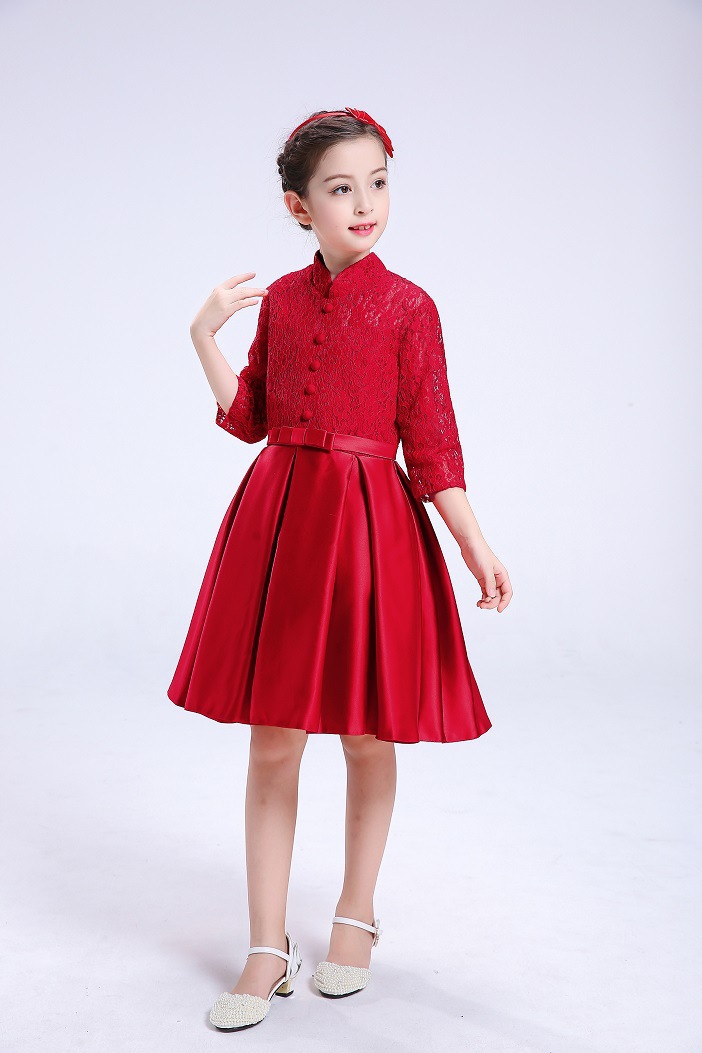 儿童元旦喜庆演出服男女童礼服公主裙合唱服中小学生舞蹈表演服装