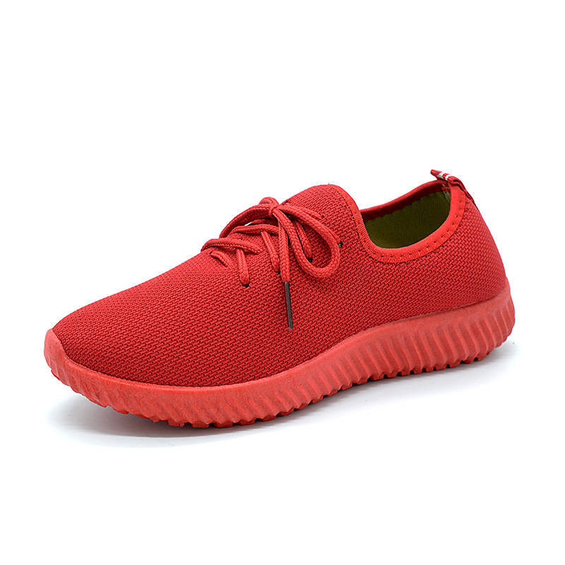 Spring and Autumn Old Beijing Cloth Shoes Female Students Fashionable All-Match Non-Slip Running Sports Red Shoes Women's Single Shoes Canvas Shoes