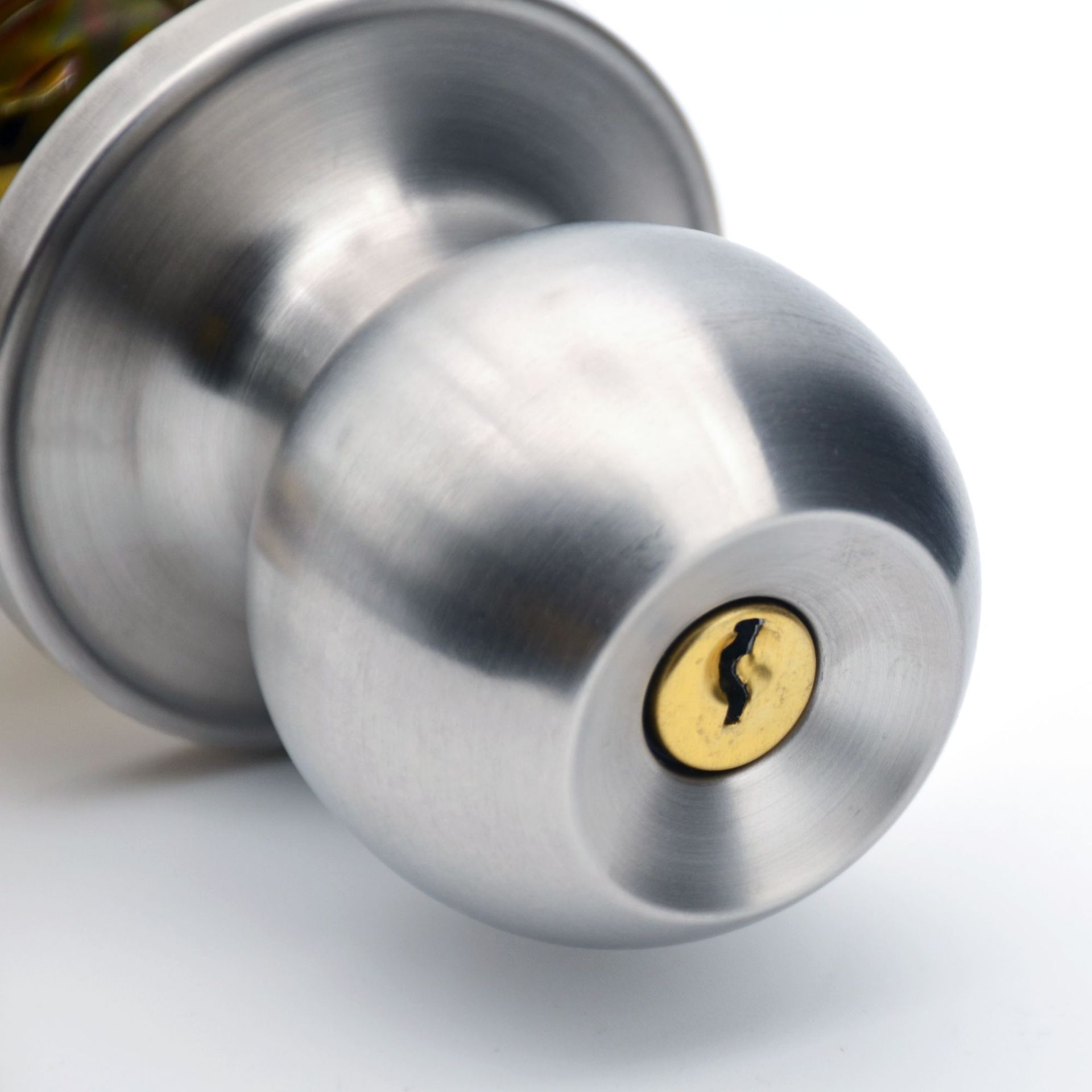 三杆球型锁不锈钢圆形室内房门锁办公室铝合金木门球锁ball lock