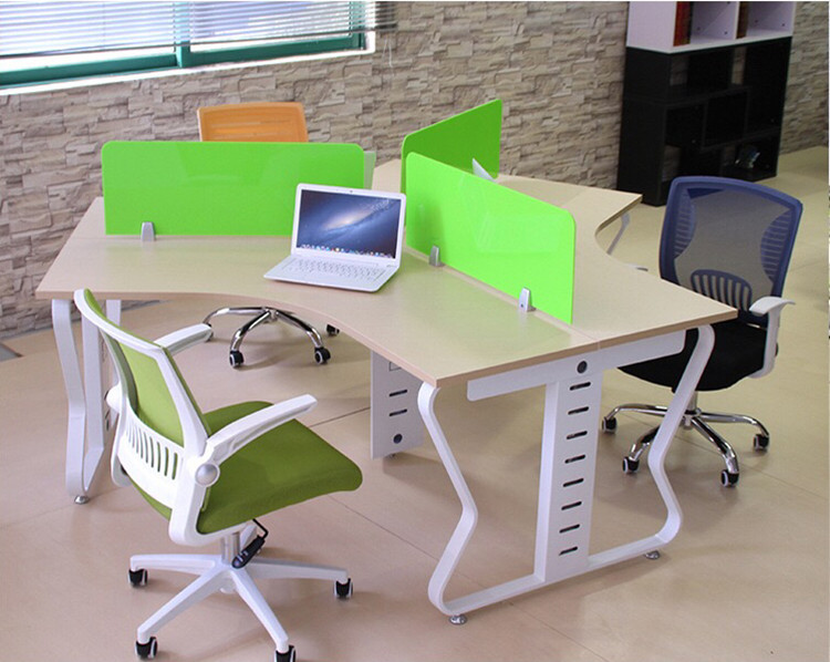 钢架办公桌三人位办公桌现代简易办公桌组合办公桌钢制办公桌椅