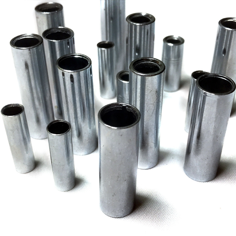 现货7.8/8/9.8mm脚轮中管 隔离套插杆套 无缝铁管衬套轴套钢套筒
