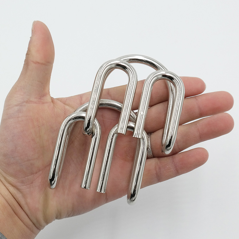 特大号钢珠智力扣九连环益智玩具智力解环解锁m扣p扣解扣玩具批发