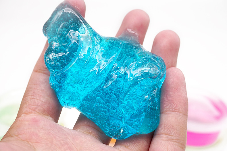 12色手提盒装高透起泡胶 吹泡泡胶史莱姆 爆炸泥 炫彩网红减压泥