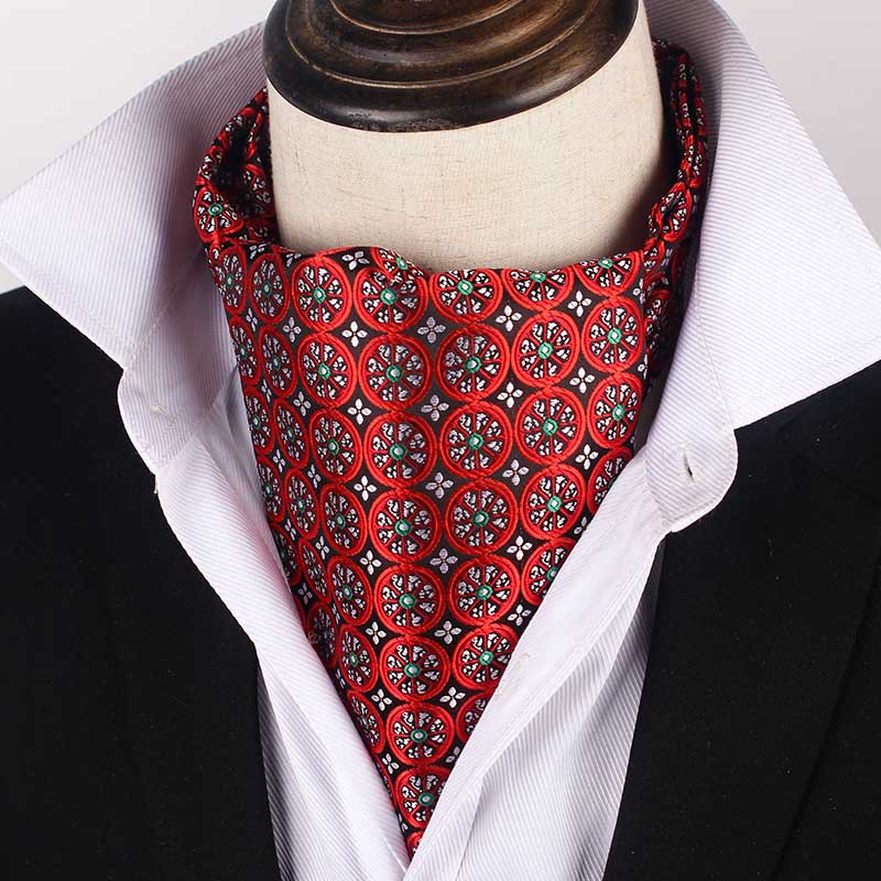 欧美时尚复古领巾男士复古小腰果花佩斯利花纹提花正装西装领口巾