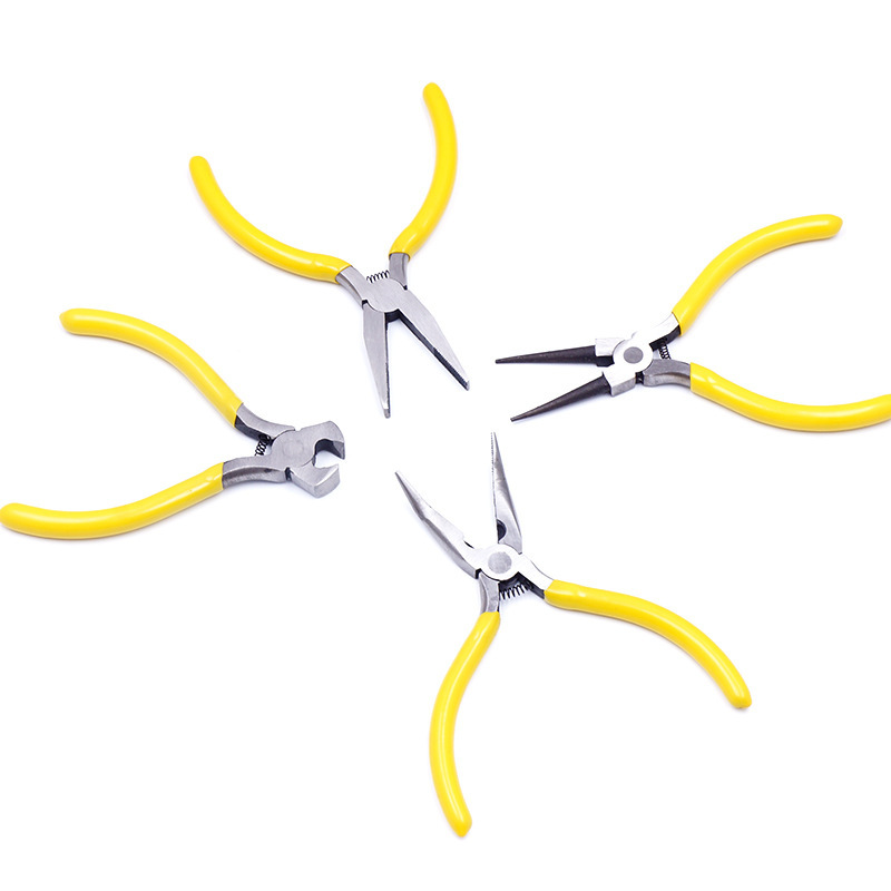 厂家直销5寸迷你弹簧钳尖嘴老虎钳手工钳小型歪嘴弯嘴家用首饰钳