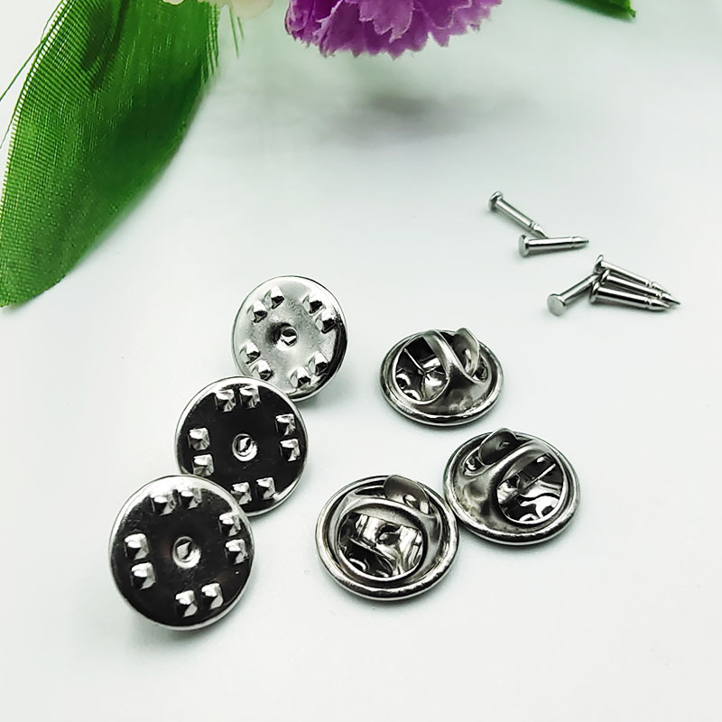 不锈钢蝴蝶帽蝴蝶扣刺马针扣服饰百搭钛钢胸针扣diy饰品配件