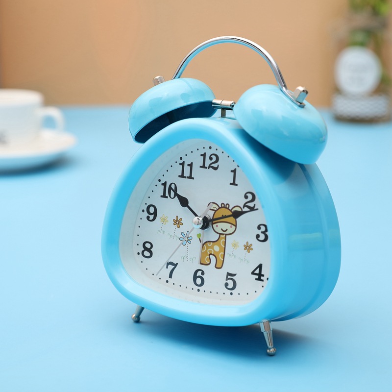 新款打铃音乐双音大声闹钟 4英寸学生懒人可爱闹钟 y21