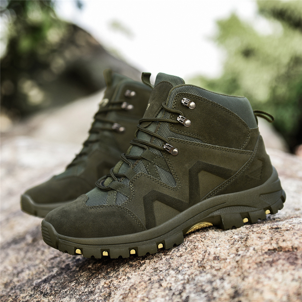 户外军靴 跨境shopee亚马逊 大码战术靴45 46码 短筒沙漠 新款