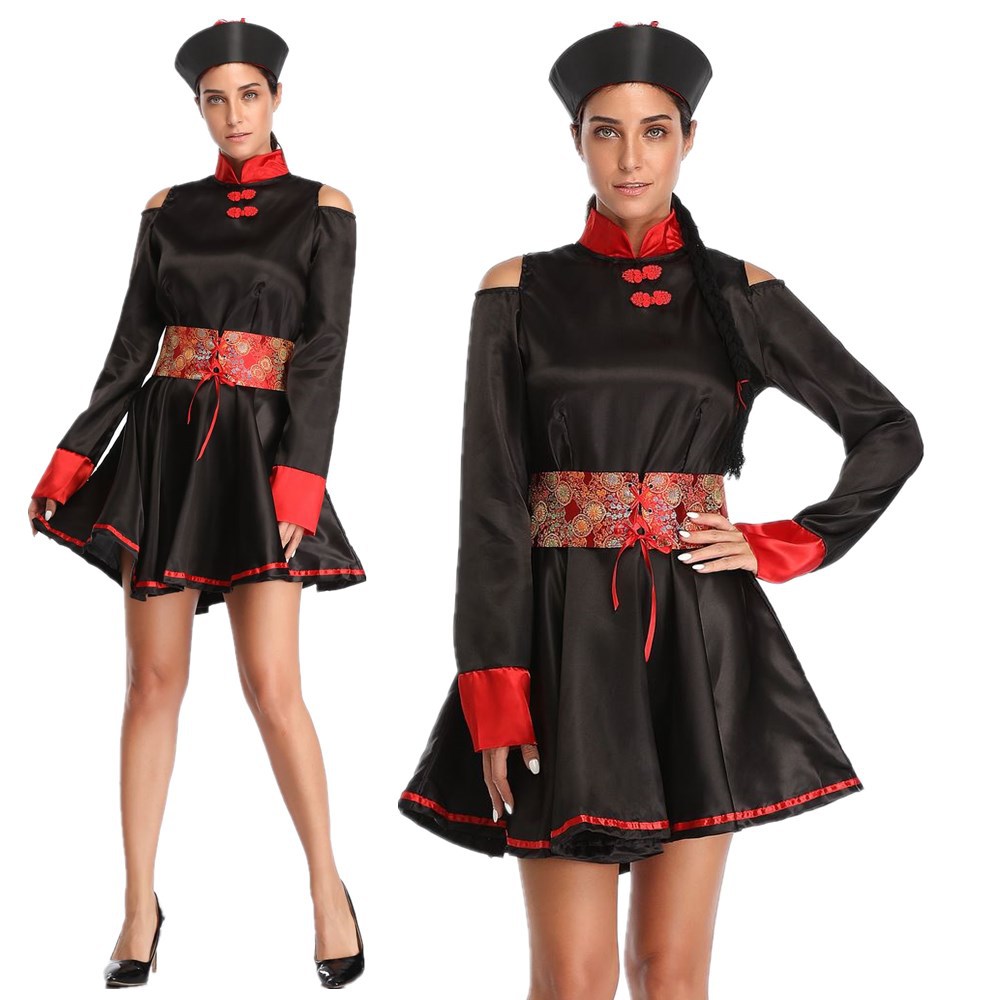 新款万圣节复古印花僵尸官服 cosplay服血腥丧尸吸血鬼角色扮演服