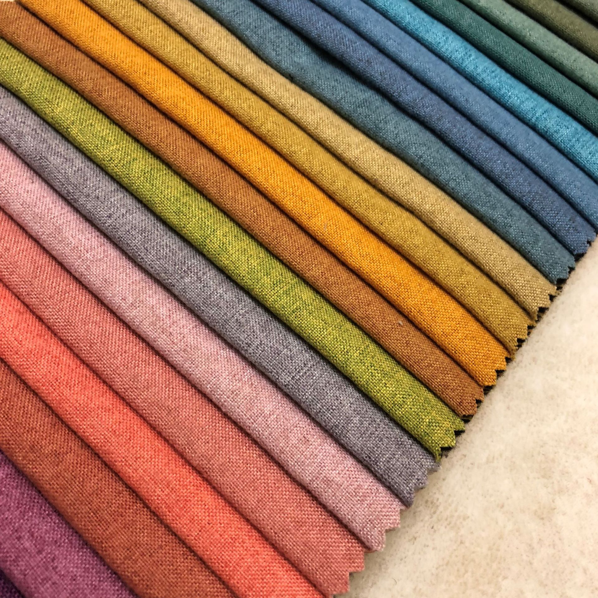 厂家现货批发 新款加厚磨毛麻布沙发布面料 抱枕 软包布靠垫面料