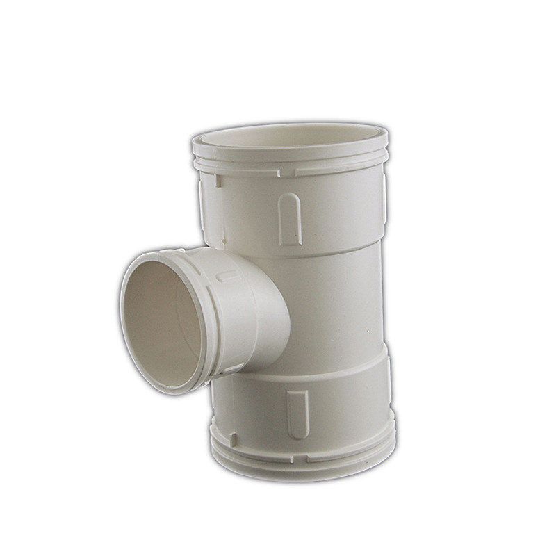 中财管道 pvc-u排水管异径三通 排污顺水异径三通 变径三通批发