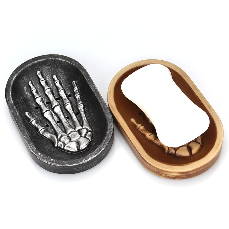 树脂骷髅手骨香皂托沥水肥皂架 卫生间洗手池鬼手肥皂盒创意家装