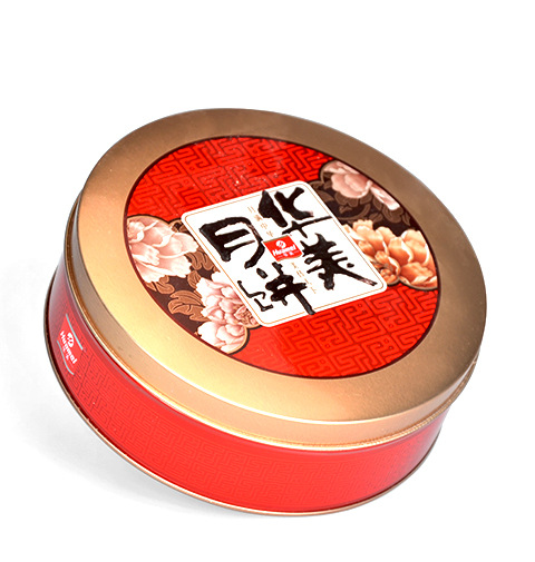 圆形月饼盒定制,圆形铁盒包装