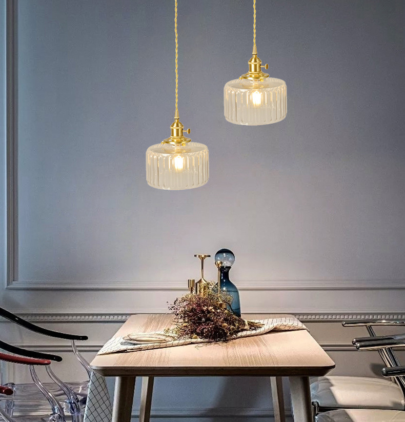 北欧餐厅吊灯轻奢创意现代简约玻璃床头饭厅灯吧台餐桌灯具