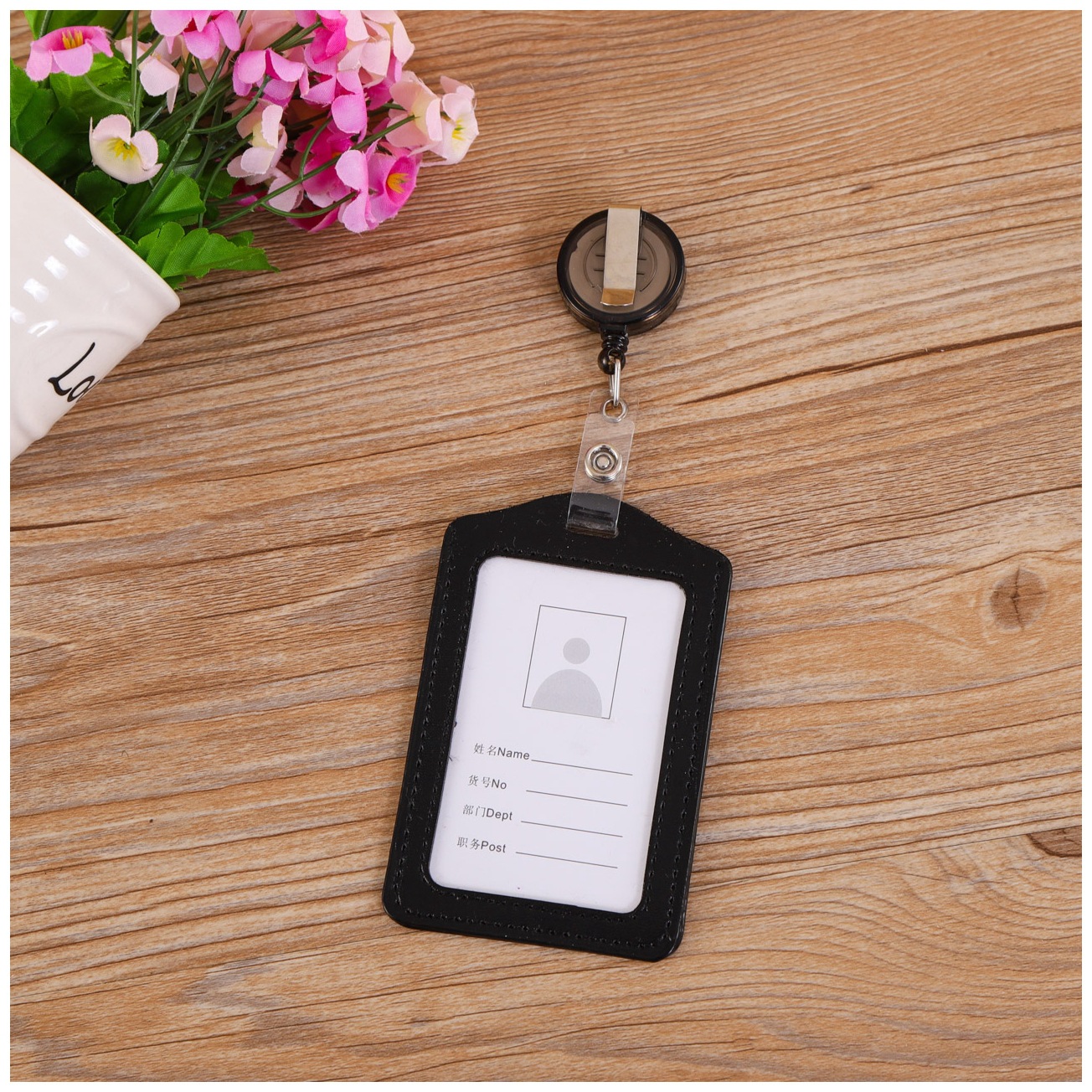 精美透明吊牌工作证胸卡塑料卡套展会工作牌证件卡员工挂绳套挂牌