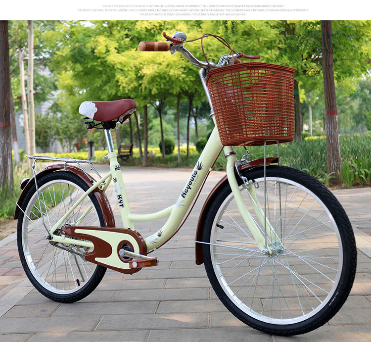 22寸24寸男女士学生通勤自行车城市休闲代步复古单车成人公主车
